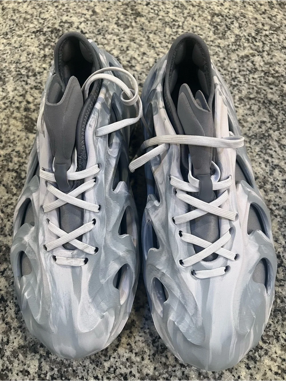 adidas Men's Gray White Sculpted Foam Runner Sneakers